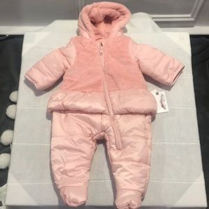 NEW Jessica Simpson Pink Baby Snowsuit 3-6M